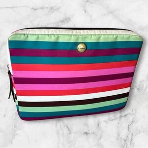 Coach Legacy Stripe Laptop Computer Case 14 inch Sateen Zipper Closure